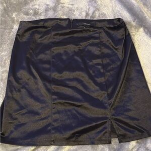 Forever 21 Midnight Blue Satin Mini Skirt